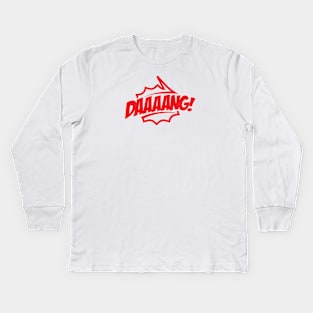 Daaang - Talking Shirt (Red) Kids Long Sleeve T-Shirt